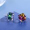 Crystal Drop Stud Earrings for Women Fashion S925 Sterling Silver Hypoallergenic Jewelry (Rainbow)